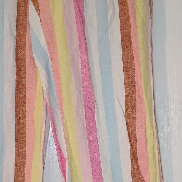 J.Crew/Paperbag Waist Pants/Women XS/Multi Pastel Stripe/Drawcord - Picture 8 of 9